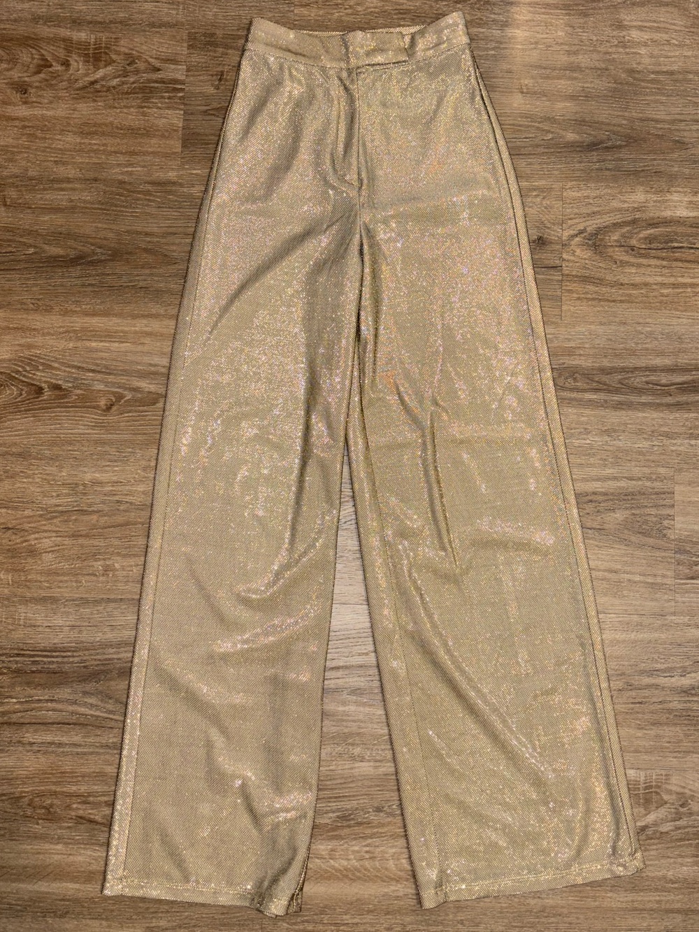 Oh Polly Gold Metallic Pants
